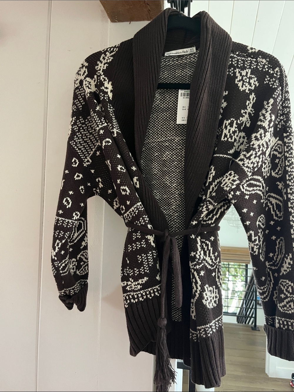 Abercrombie cardigan wrap tie